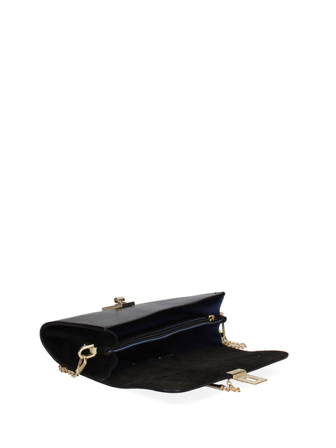 Black Genuine Leather Shoulder Bag Made in Italy – Black - Viola Castellani