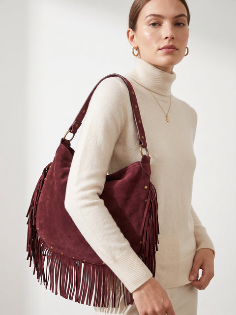 Women's Genuine Leather Handbag – Bordeaux – Made in Italy - Chiara Ferretti