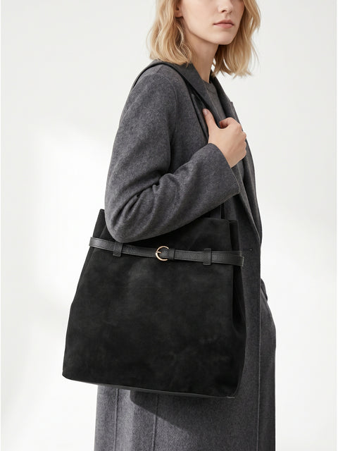 Women's Genuine Leather Handbag – Black – Made in Italy - Chiara Ferretti