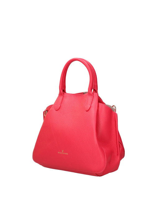 Women's Genuine Dollaro Leather Handbag – Azalea – Made in Italy - Chiara Ferretti