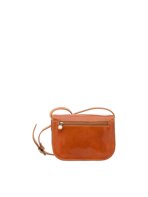 Women's Vacchetta Leather Triple Compartment Shoulder Bag – Cognac – Made in Italy - I Fratelli