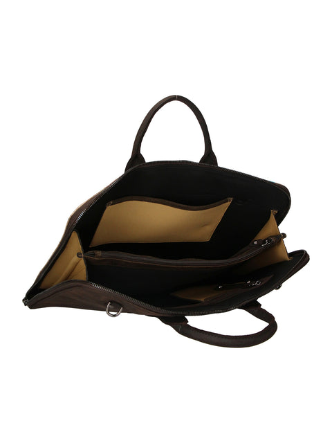 Unisex Saffiano Leather Handbag with Removable Shoulder Strap – Made in Italy - Gave Lux