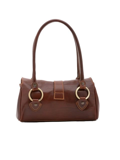 Women's Leather Doctor Bag with Double Zip Pockets – Brown – Made in Italy - I Fratelli