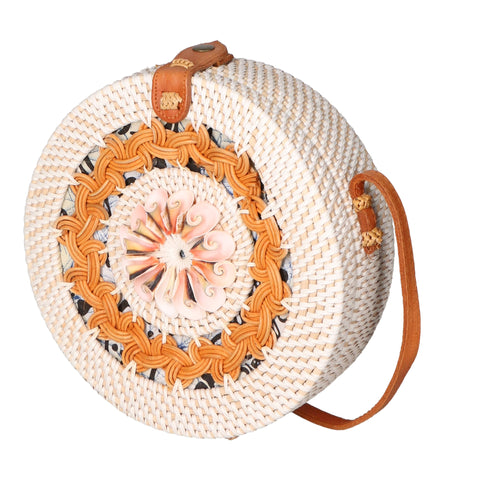 Women's Handwoven Natural Straw Shoulder Bag – Miranda - Gave Lux