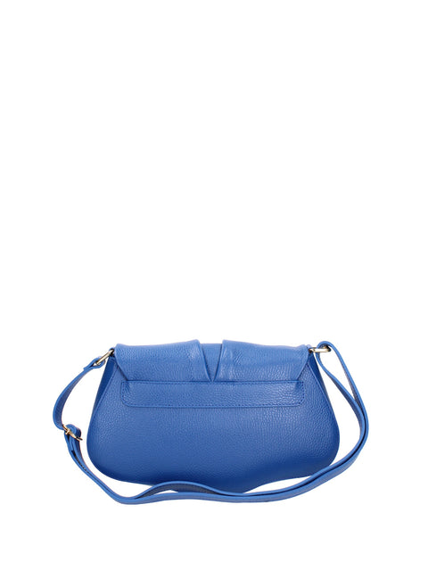 Blue Genuine Leather Leather Shoulder Crossbody Bag Made in Italy – Blueette - Viola Castellani