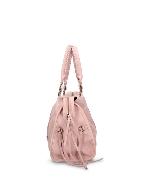 Women's Genuine Leather Handbag – Pink – Made in Italy - Chiara Ferretti