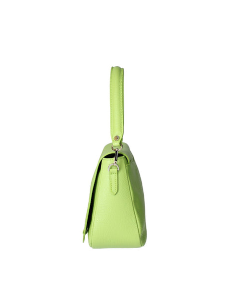 Green Genuine Leather Leather Shoulder Crossbody Bag Made in Italy – Green - Viola Castellani