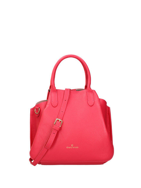 Women's Genuine Dollaro Leather Handbag – Azalea – Made in Italy - Chiara Ferretti