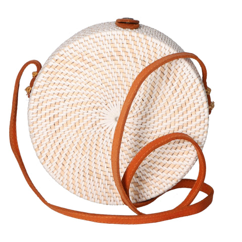 Women's Handwoven Natural Straw Shoulder Bag – Miranda - Gave Lux