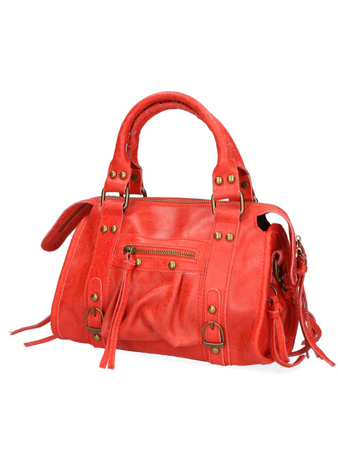 Women's Genuine Suede Leather Shoulder Bag – Red – Made in Italy - Gave Lux