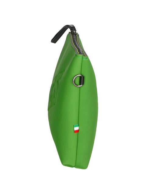 Women's Neoprene Beach Shoulder Bag with Wrist Strap – Green – Made in Italy - Gave Lux