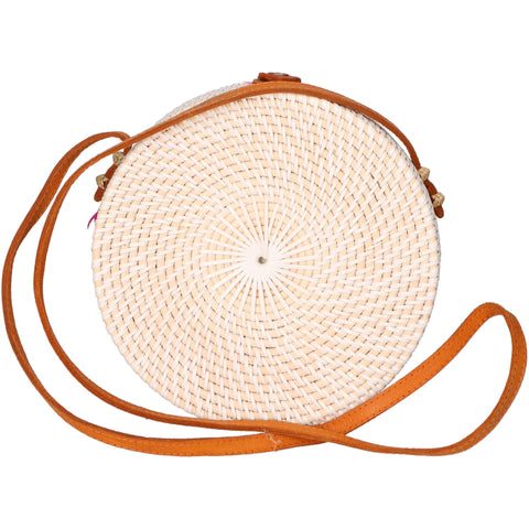 Women's Handwoven Natural Straw Shoulder Bag – Rainbow - Gave Lux