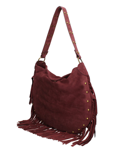Women's Genuine Leather Handbag – Bordeaux – Made in Italy - Chiara Ferretti