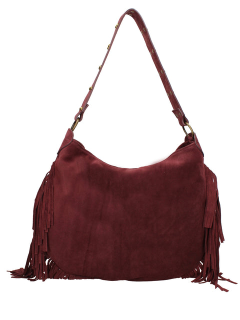 Women's Genuine Leather Handbag – Bordeaux – Made in Italy - Chiara Ferretti
