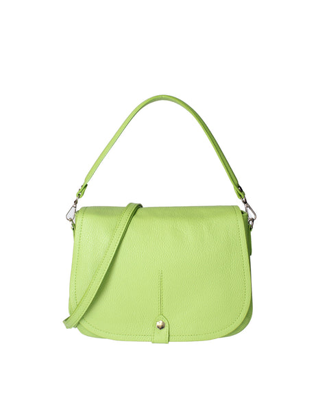 Green Genuine Leather Leather Shoulder Crossbody Bag Made in Italy – Green - Viola Castellani