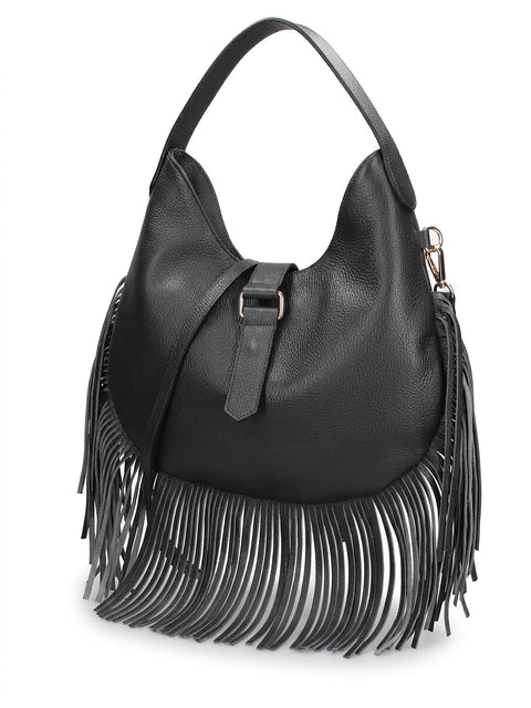 Women's Genuine Leather Handbag – Black Dollaro - Chiara Ferretti