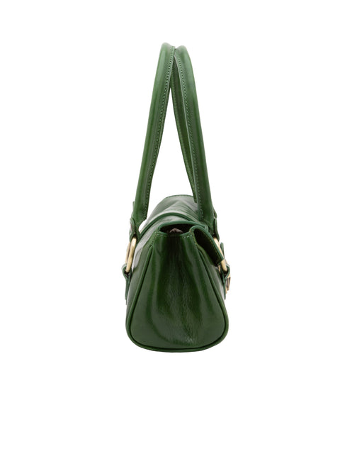 Women's Leather Doctor Bag with Double Zip Pockets – Green – Made in Italy - I Fratelli