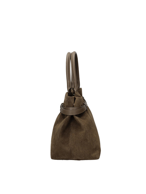 Women's Genuine Leather Handbag – Mocha – Made in Italy - Chiara Ferretti