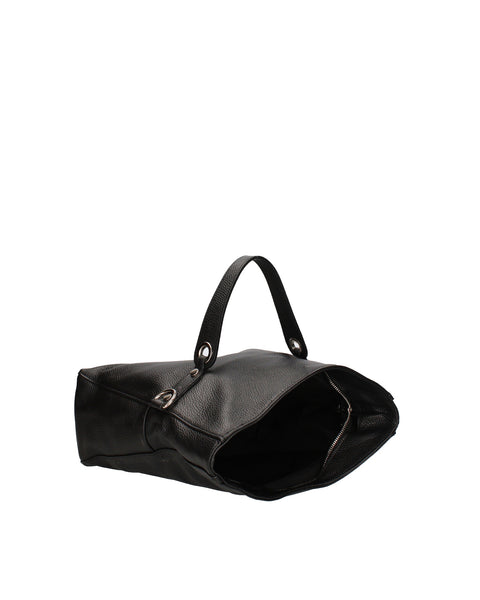 Black Genuine Leather Convertible Leather Backpack Shoulder Bag Made in Italy – Black - Viola Castellani