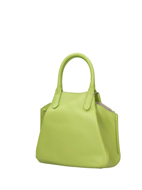 Women's Genuine Dollaro Leather Handbag – Green – Made in Italy - Chiara Ferretti