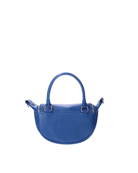 Blue Genuine Leather Leather Top Handle Handbag Made in Italy – Blueette - Viola Castellani