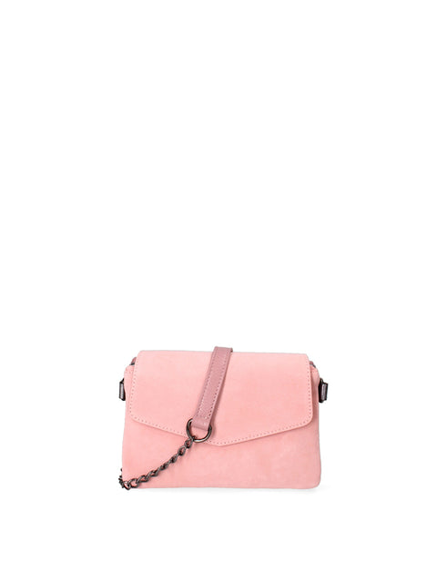 Women's Suede Leather Crossbody Bag with Chain Strap – Made in Italy - Gave Lux