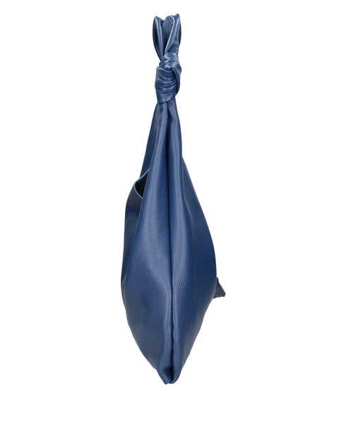 Blue Genuine Leather Leather Shoulder Tote Bag Made in Italy – Blue - Viola Castellani