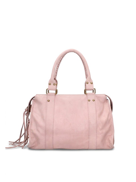 Women's Genuine Leather Handbag – Pink – Made in Italy - Chiara Ferretti