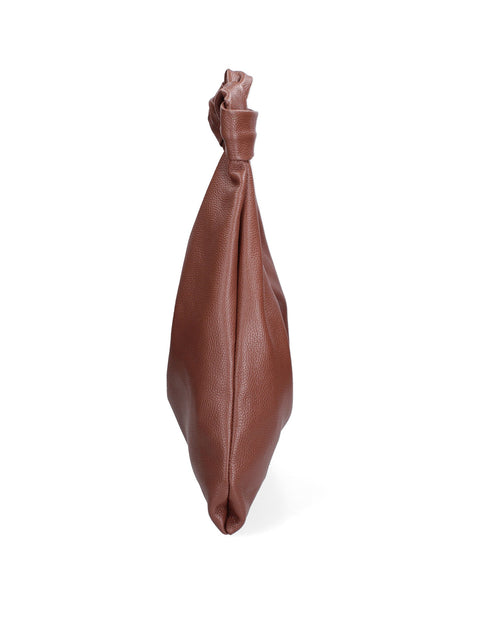 Brown Genuine Leather Leather Shoulder Tote Bag Made in Italy – Brown - Viola Castellani
