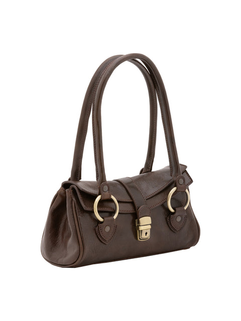 Women's Leather Doctor Bag with Double Zip Pockets – Dark Brown – Made in Italy - I Fratelli