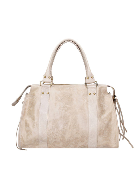 Women's Suede Leather Shoulder Bag with Removable Strap – Taupe – Made in Italy - Gave Lux