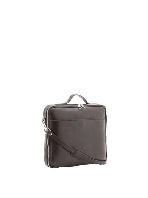 Large Leather Tote Handbag - Black - Alessia Firenze