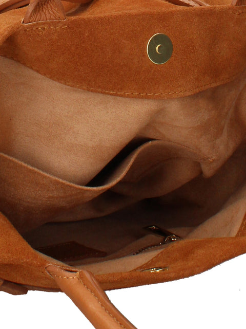 Women's Genuine Leather Handbag – Dark Leather – Made in Italy - Chiara Ferretti