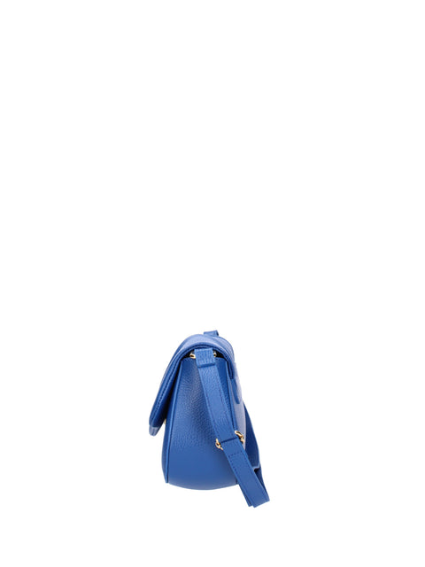 Blue Genuine Leather Leather Shoulder Crossbody Bag Made in Italy – Blueette - Viola Castellani