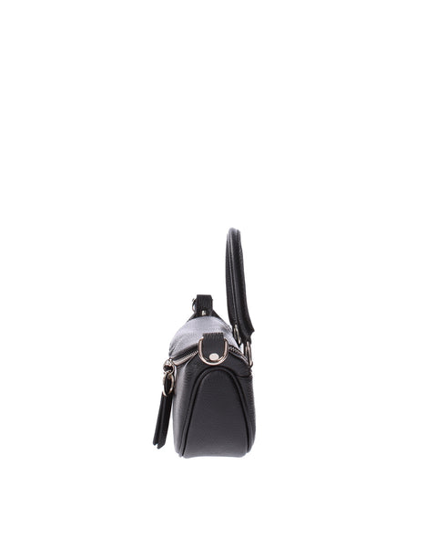 Black Genuine Leather Leather Top Handle Handbag Made in Italy – Black - Viola Castellani