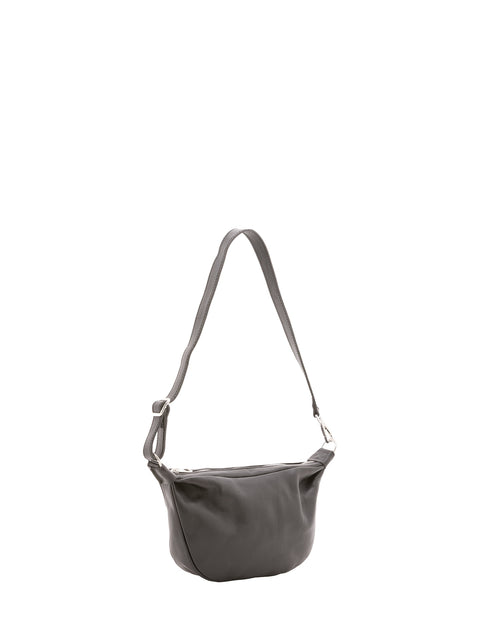 Genuine Leather Crossbody Shoulder Bag - Black - Alessia Firenze