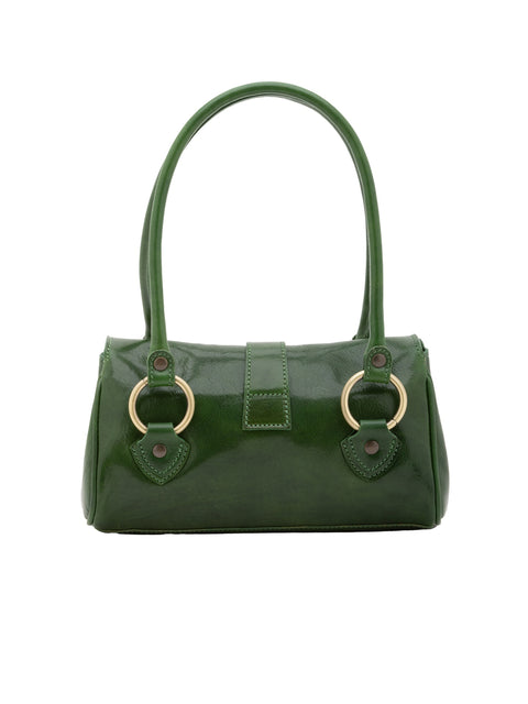 Women's Leather Doctor Bag with Double Zip Pockets – Green – Made in Italy - I Fratelli