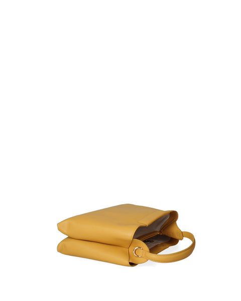 Yellow Regenerated Leather Top Handle Handbag Made in Italy – Yellow - Viola Castellani