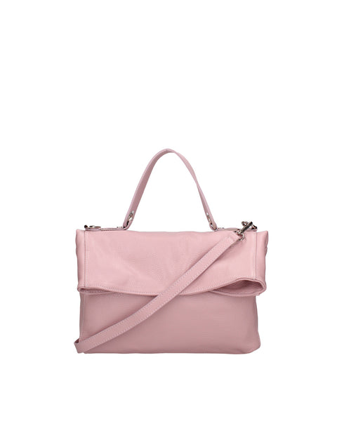 Pink Genuine Leather Convertible Leather Backpack Shoulder Bag Made in Italy – Pink - Viola Castellani