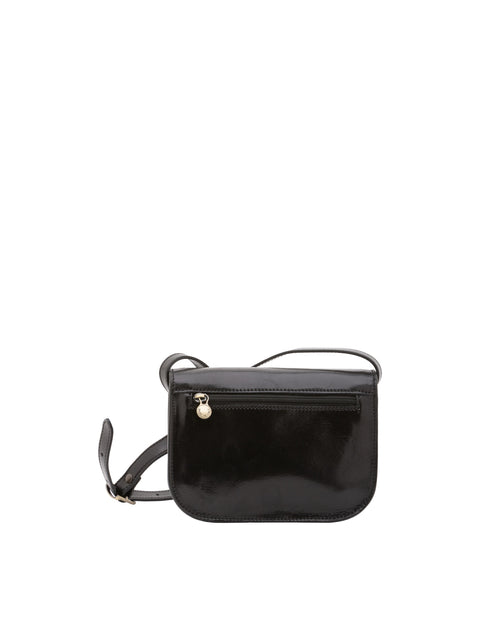 Women's Vacchetta Leather Triple Compartment Shoulder Bag – Black – Made in Italy - I Fratelli
