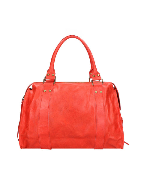 Women's Genuine Leather Shoulder Bag – Medium Red – Made in Italy - Gave Lux