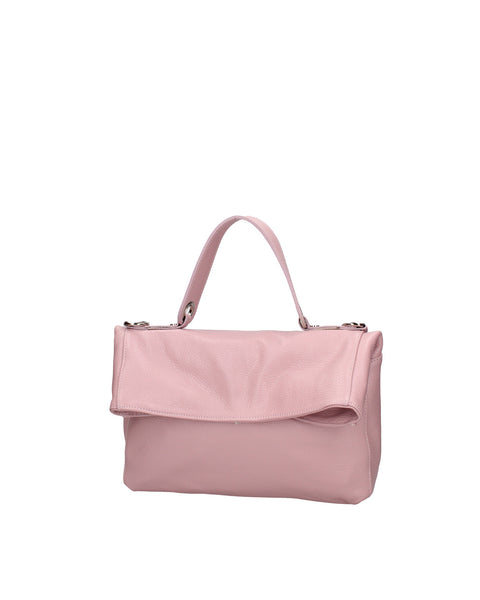 Pink Genuine Leather Convertible Leather Backpack Shoulder Bag Made in Italy – Pink - Viola Castellani