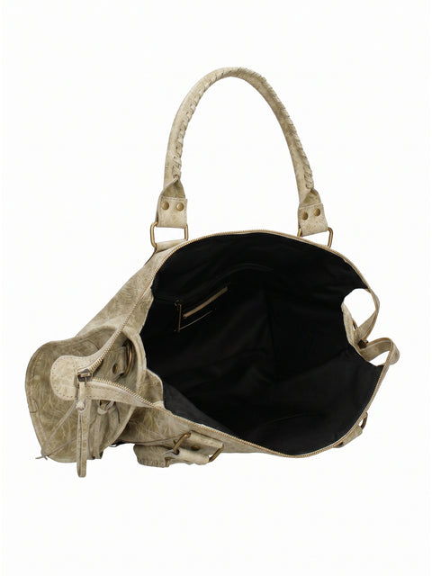 Women's Genuine Leather Shoulder Bag – Military Green – Made in Italy - Gave Lux