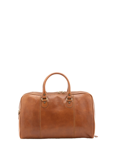 Classic Leather Weekender Bag - Honey - Alessia Firenze