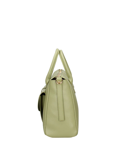 Women's Genuine Leather Handbag – Green – Made in Italy - Chiara Ferretti