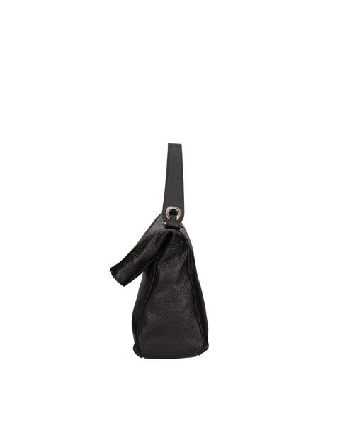 Black Genuine Leather Convertible Leather Backpack Shoulder Bag Made in Italy – Black - Viola Castellani