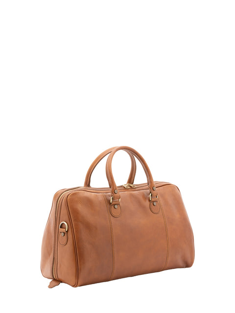 Classic Leather Weekender Bag - Honey - Alessia Firenze