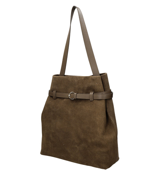 Women's Genuine Leather Handbag – Mocha - Chiara Ferretti