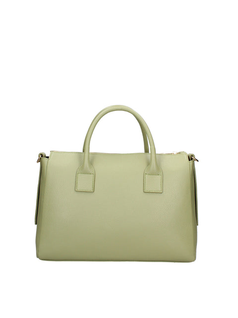 Women's Genuine Leather Handbag – Green – Made in Italy - Chiara Ferretti