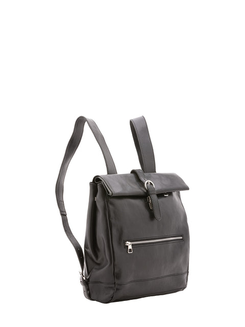 Vintage Leather Backpack - Black - Alessia Firenze